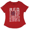 Womens R.E.D. (Remember Everyone Deployed) T-Shirt - Red