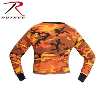 Women's Camo Long Sleeve Crop Top *GREAT BUY*