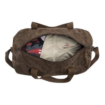 Waxed Canvas Shoulder Duffle Bag - 19 Inch