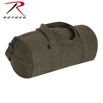 Waxed Canvas Shoulder Duffle Bag - 19 Inch