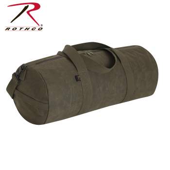 Waxed Canvas Shoulder Duffle Bag - 24 Inch