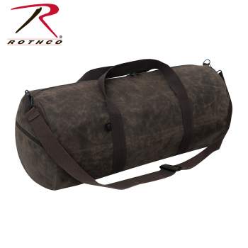 Waxed Canvas Shoulder Duffle Bag - 24 Inch