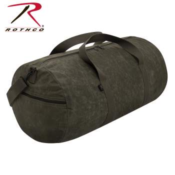 Waxed Canvas Shoulder Duffle Bag - 24 Inch