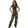 Womens Unwashed Camo Paratrooper Fatigue Pants