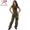 Womens Unwashed Camo Paratrooper Fatigue Pants