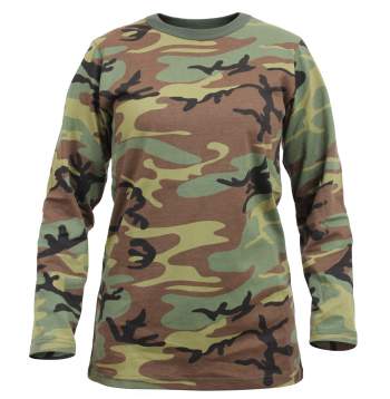 Womens Long Sleeve Camo T-Shirt