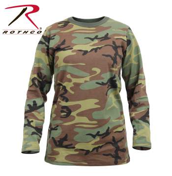 Womens Long Sleeve Camo T-Shirt