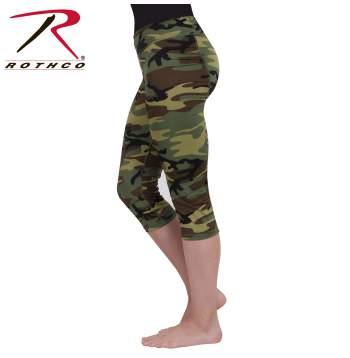 Womens Camo Workout Performance Capris