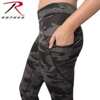 Womens Camo Workout Performance Shorts