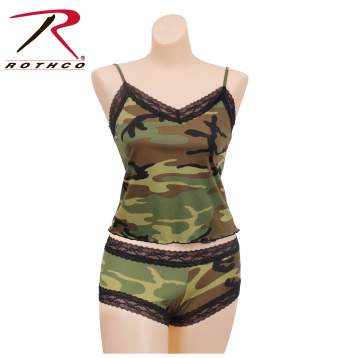 Women's Lace Trimmed Camo Camisole