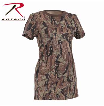 Womens Long Length Camo T-Shirt