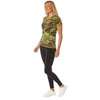 Womens Long Length Camo V-Neck T-Shirt