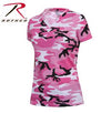 Womens Long Length Camo V-Neck T-Shirt