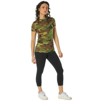 Womens Long Length Camo T-Shirt