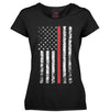 Womens Thin Red Line Longer T-Shirt