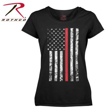 Womens Thin Red Line Longer T-Shirt