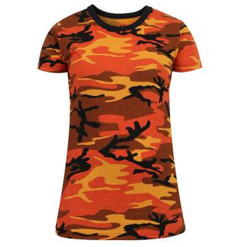 Womens Long Length Camo T-Shirt