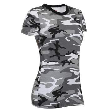 Womens Long Length Camo T-Shirt