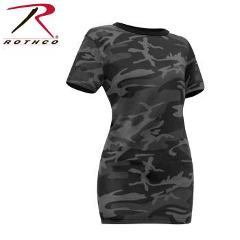 Womens Long Length Camo T-Shirt