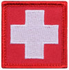 White Cross Red Morale Patch