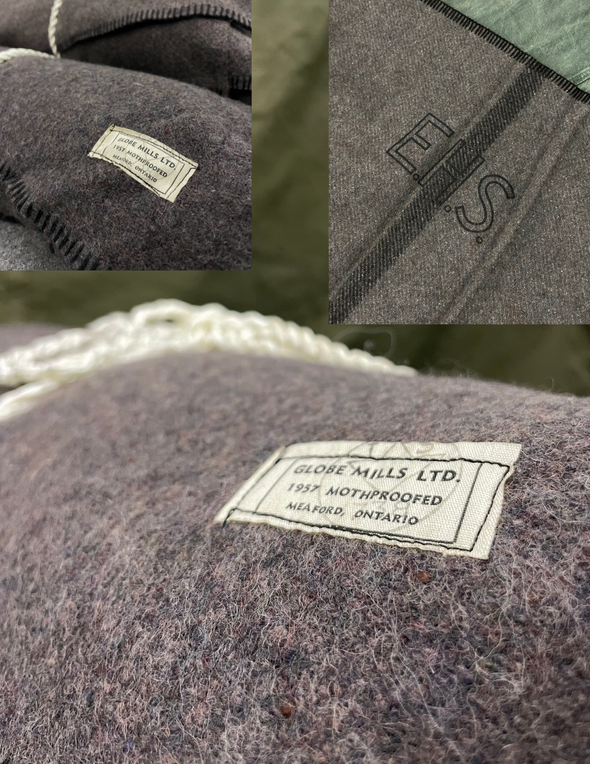 Brand New 1950's Original Canadian Civil Defense Wool Blanket *SUPER FIND*