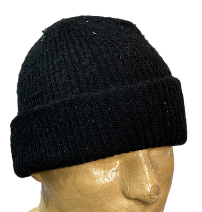 US and Canadian Military Black Wool Watch Cap Used