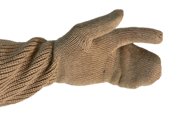 Canadian Military Tan Knit Trigger Finger Mittens