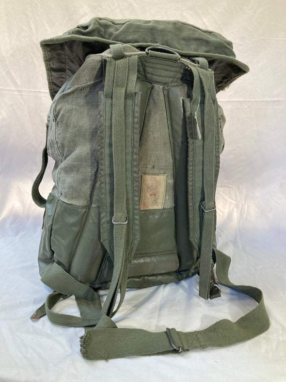 French Military Green Canvas Rucksack