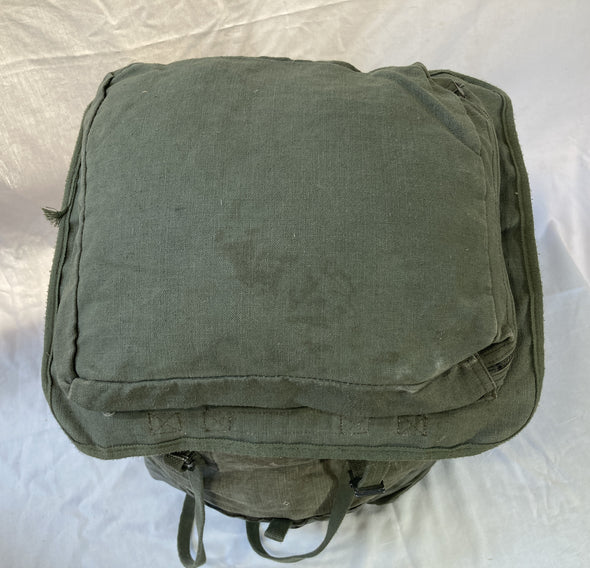 French Military Green Canvas Rucksack