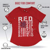 Womens R.E.D. (Remember Everyone Deployed) T-Shirt - Red