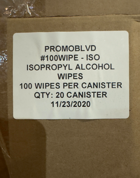 Single Use Alcohol Wipes