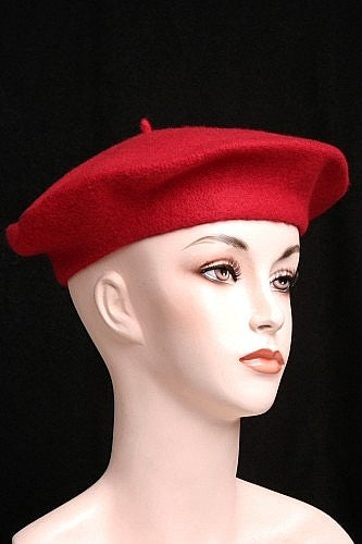 Wool Basque Beret Red