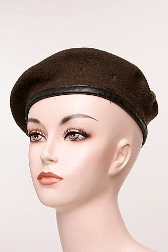 Vintage Spanish Brown Wool Beret