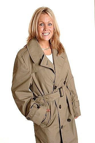 Women's USMC Double Breasted Lined Trench Coat