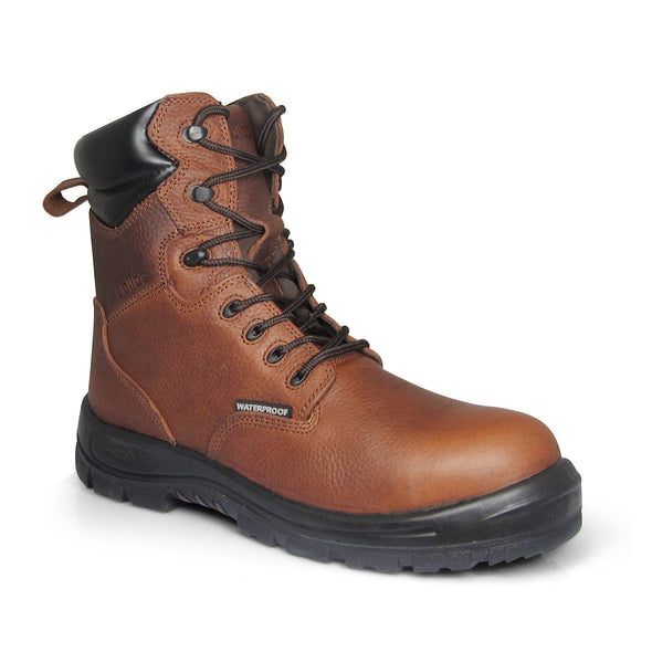 Poseidon 8" Brown Leather Composite Toe Work Boot