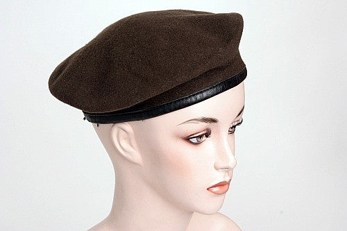 Vintage Spanish Brown Wool Beret