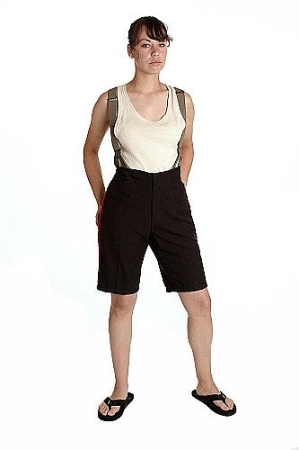 Women's Canadian RCMP Gabardine Shorts With Suspenders