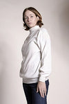 Womens Turtleneck Sweater Naval White