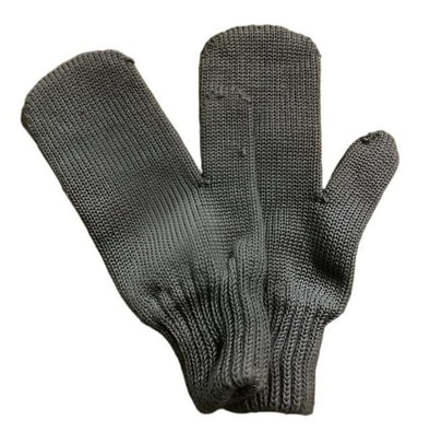 Yugoslavian Gray Knit Wool Mittens