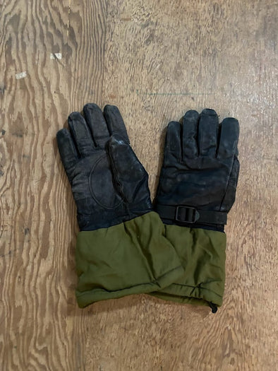 Vintage Canadian Forces Gore-Tex Insulated Arctic Leather Gloves *Gr8 Glv*