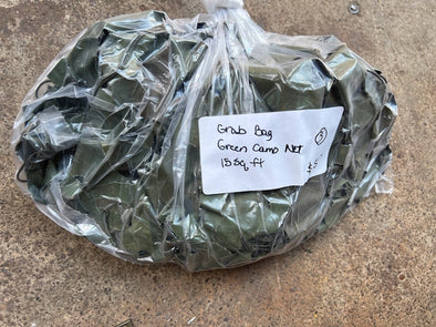 Vintage US 15 sq/ft Green Camo Netting Grab Bag