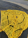 Vintage Canadian Military Yellow Aircraft Deceleration Parachute Canopy