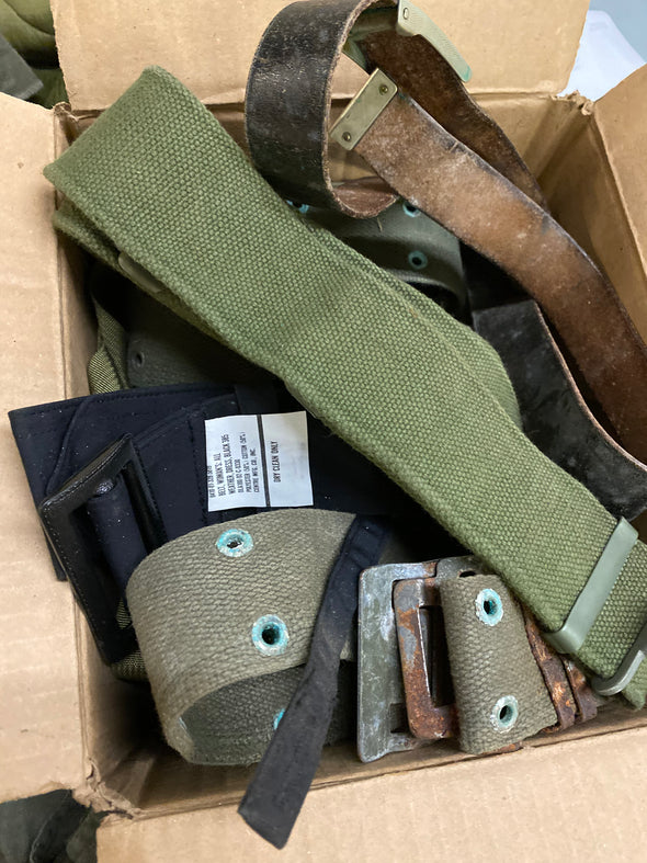 GRAB BAG: Assorted Used 2" Military Web/Pistol Belt Mixed Country *BULK LOT*