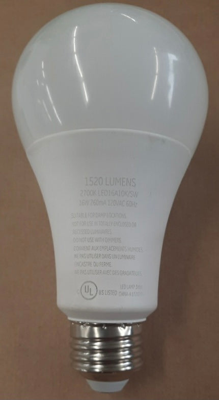 LARGE: GE War (A21) 100W LED Light Bulbs