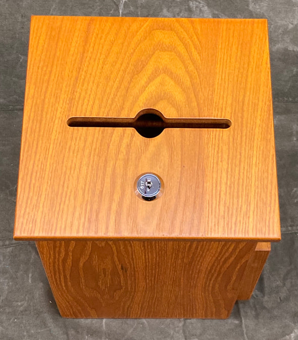 Wooden Ballot / Suggestion Box with Cards, Pen, Lock & Keys - NEW *Great buy*