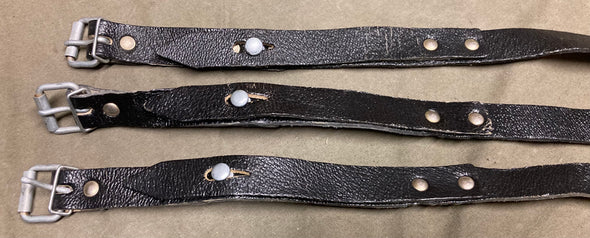 Vintage East German Black 1960's 3 Pack of Straps