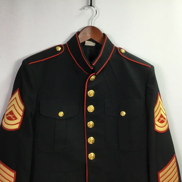 Authentic Very Rare 46R USMC Gunnery Sergeant Dress Blue Jacket = SOLD