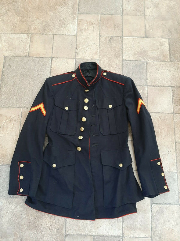 Authentic WWII 1948 USMC Dress Blue Uniform Jacket  - 34S